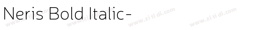 Neris Bold Italic字体转换